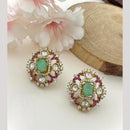 Sona Covering Gorgeous Pota Stone Party Wear Studs Earrings