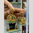 Sona Covering Premium Pota Stone Pearl Temple Jhumki Earrings