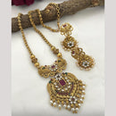 Sona Covering Delicate Pota Stone And Pearl Necklace Set