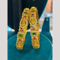 Sona Covering Premium South Indian Temple Pota Stone Bangles Set