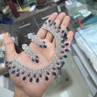 Sona Covering Designer American Daimond Necklace Set