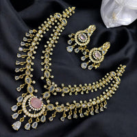 Sona Covering Designer American Daimond Necklace Set