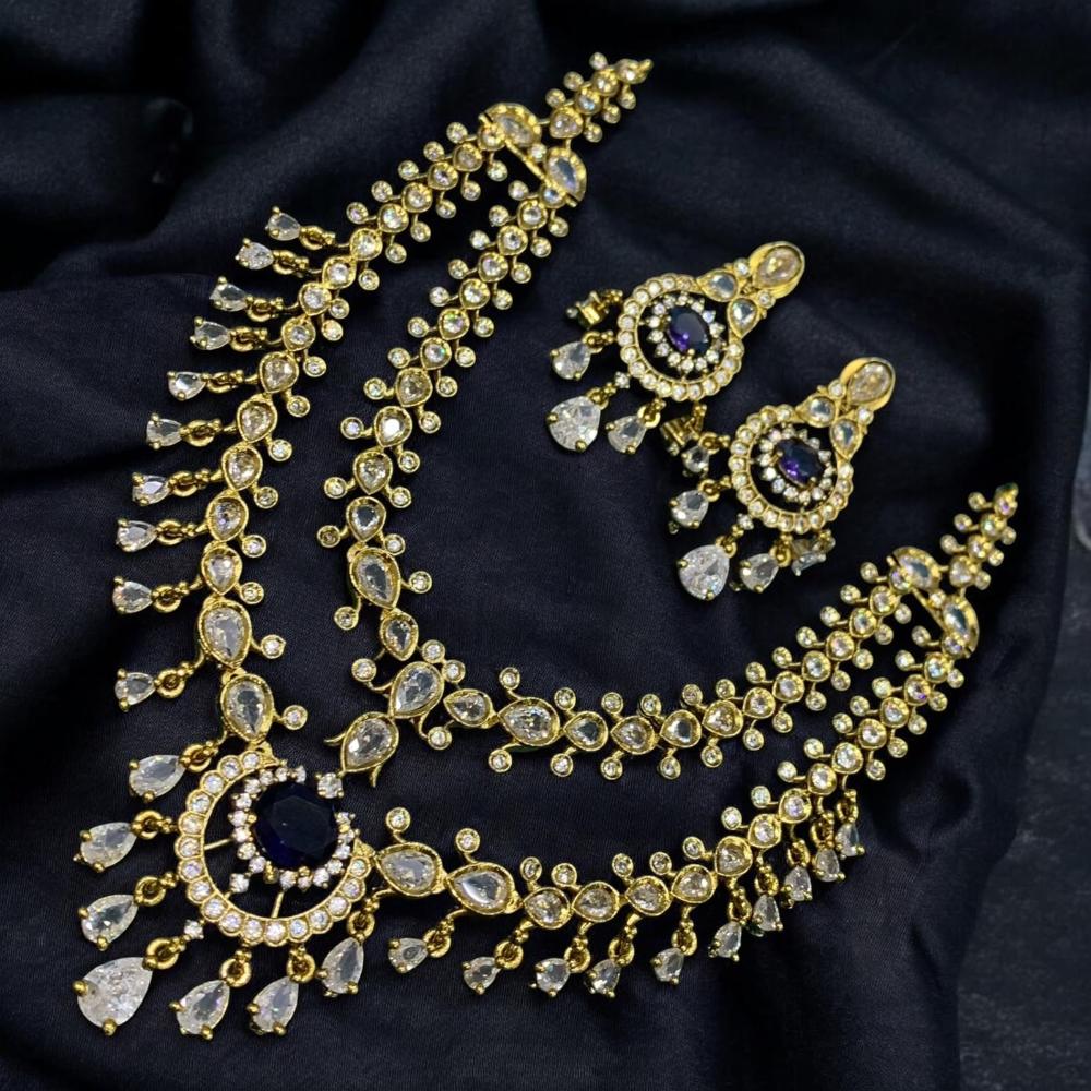 Sona Covering Designer American Daimond Necklace Set