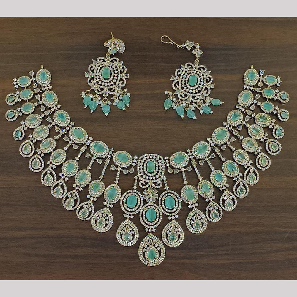 Sona Covering Designer American Daimond Necklace Set