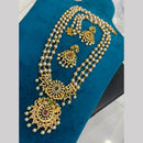 Sona Covering Delicate Pota Stone And Pearl Long Necklace Set
