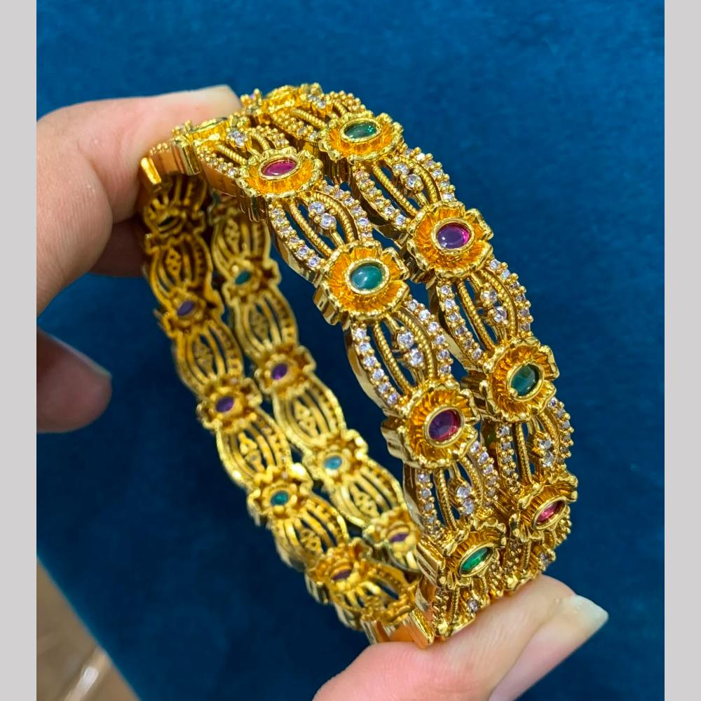 Sona Covering Premium Pota Stone Bangles Set