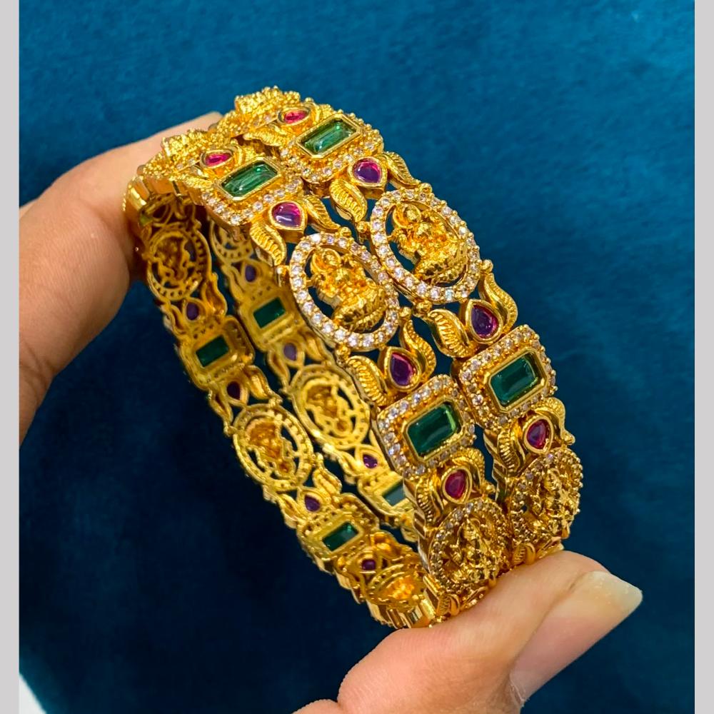 Sona Covering Premium Pota Stone Bangles Set