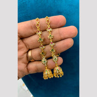 Sona Covering Royal Pota Stone And Pearl Jhumki Earrings