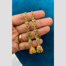 Sona Covering Royal Pota Stone And Pearl Jhumki Earrings