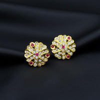 Sona Covering Sparkle Austrain Stone Studs Earrings