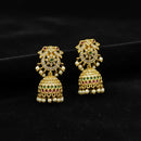 Sona Covering Royal Pota Stone And Pearl Jhumki Earrings