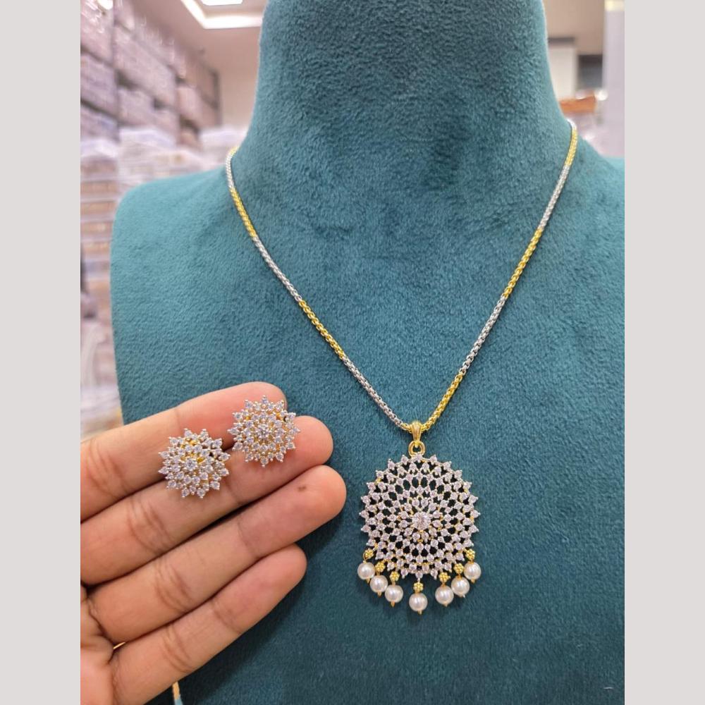 Sona Covering Delicate Austrian Stone Chain Pendant Set For Women