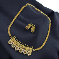 Sona Covering Delicate Pota Stone Choker Necklace Set