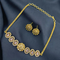Sona Covering Designer American Daimond Necklace Set
