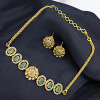 Sona Covering Designer American Daimond Necklace Set