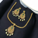 Sona Covering Designer Pota Stone Necklace Set