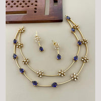 Sona Covering Designer Crystal Stone Necklace Set