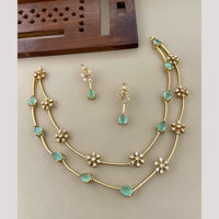 Sona Covering Designer Crystal Stone Necklace Set