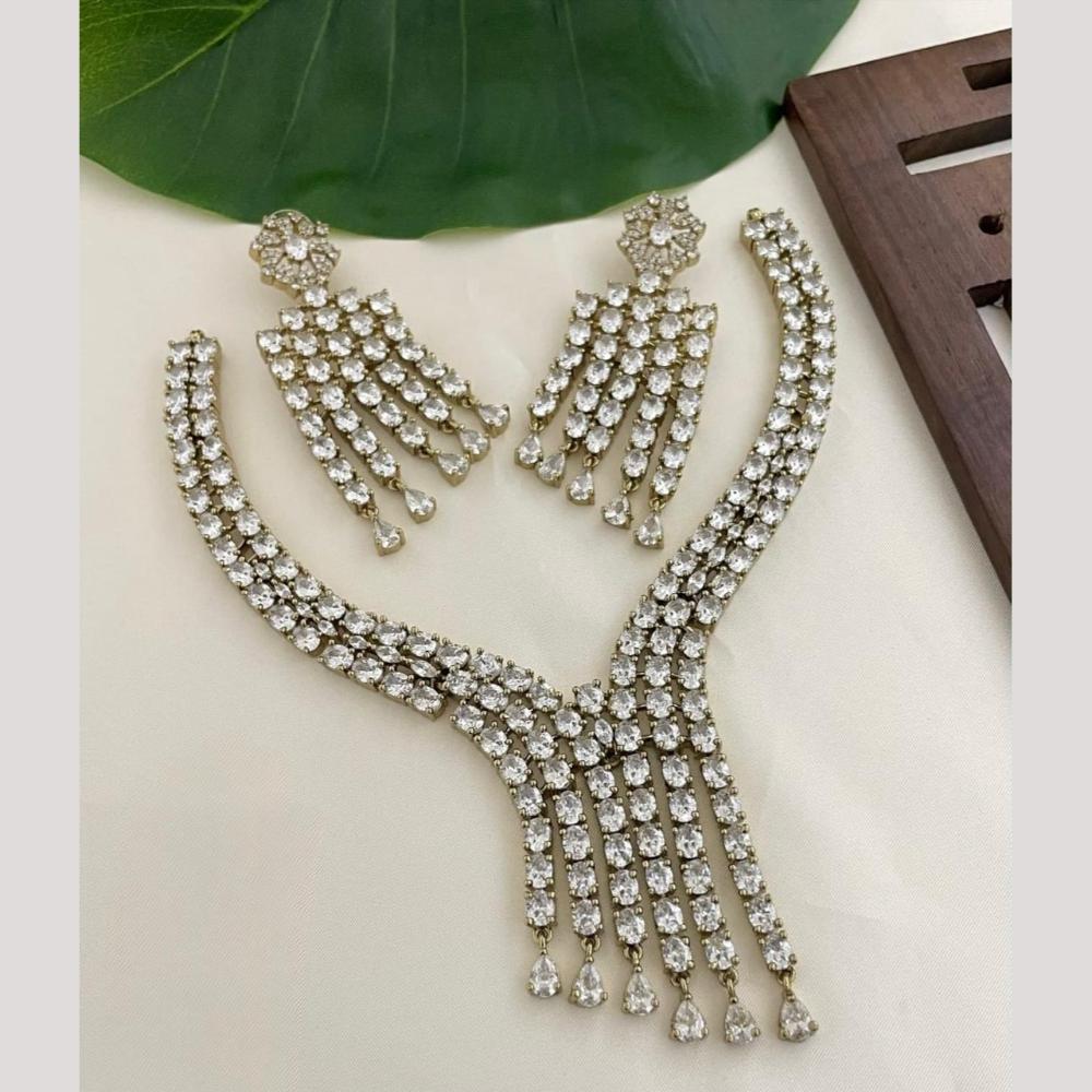 Sona Covering American Diamond Choker Necklace Set