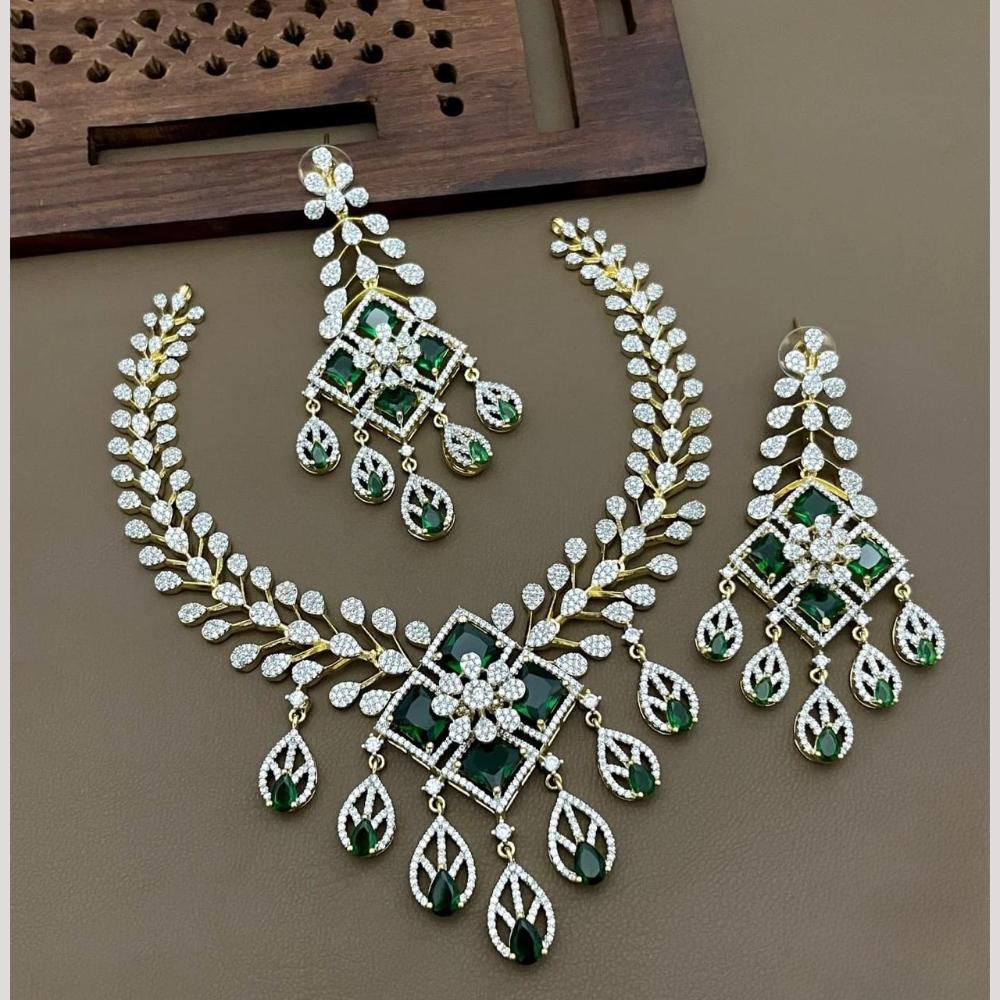 Sona Covering American Diamond Choker Necklace Set
