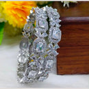 Sona Covering Sparkling American Diamond Bangles Set For Part Wear