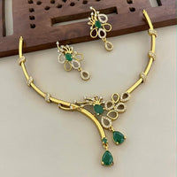 Sona Covering Elegant Crystal Stone And Austrian Stone Necklace Set