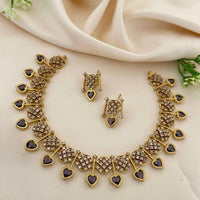 Sona Covering Elegant Crystal Stone And Austrian Stone Necklace Set
