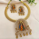 Sona Covering Elegant Austrian Stone Temple Necklace Set