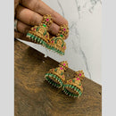 Sona Covering Elegant Pota Stone And Pearl Jhumki Earrings