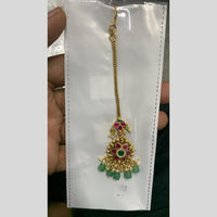 Sona Covering Designer Pota Stone And Pearl Maangtikka