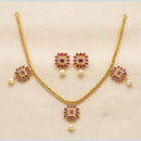 Sona Covering Elegant Pota Stone And Austrian Stone Pearl Necklace Set