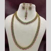 Sona Covering Elegant Pota Stone Long Necklace Set