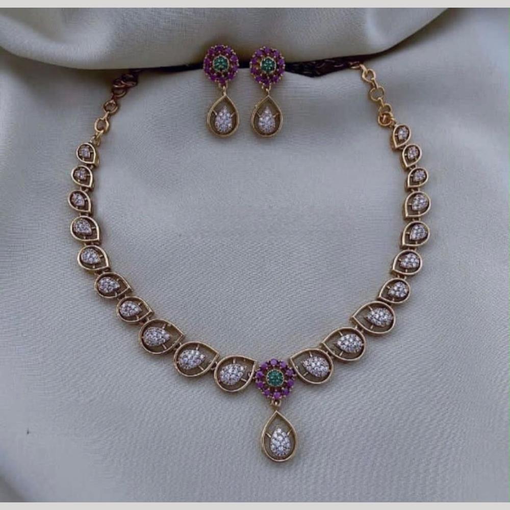 Sona Covering Elegant Austrian Stone Necklace Set
