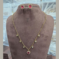 Sona Covering Classic American Diamond Designer Jewellery Necklace Set