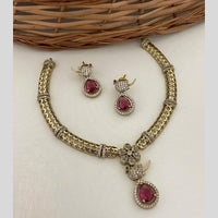 Sona Covering Classic American Diamond Designer Jewellery Necklace Set