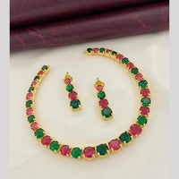Sona Covering Classic American Diamond Designer Jewellery Necklace Set