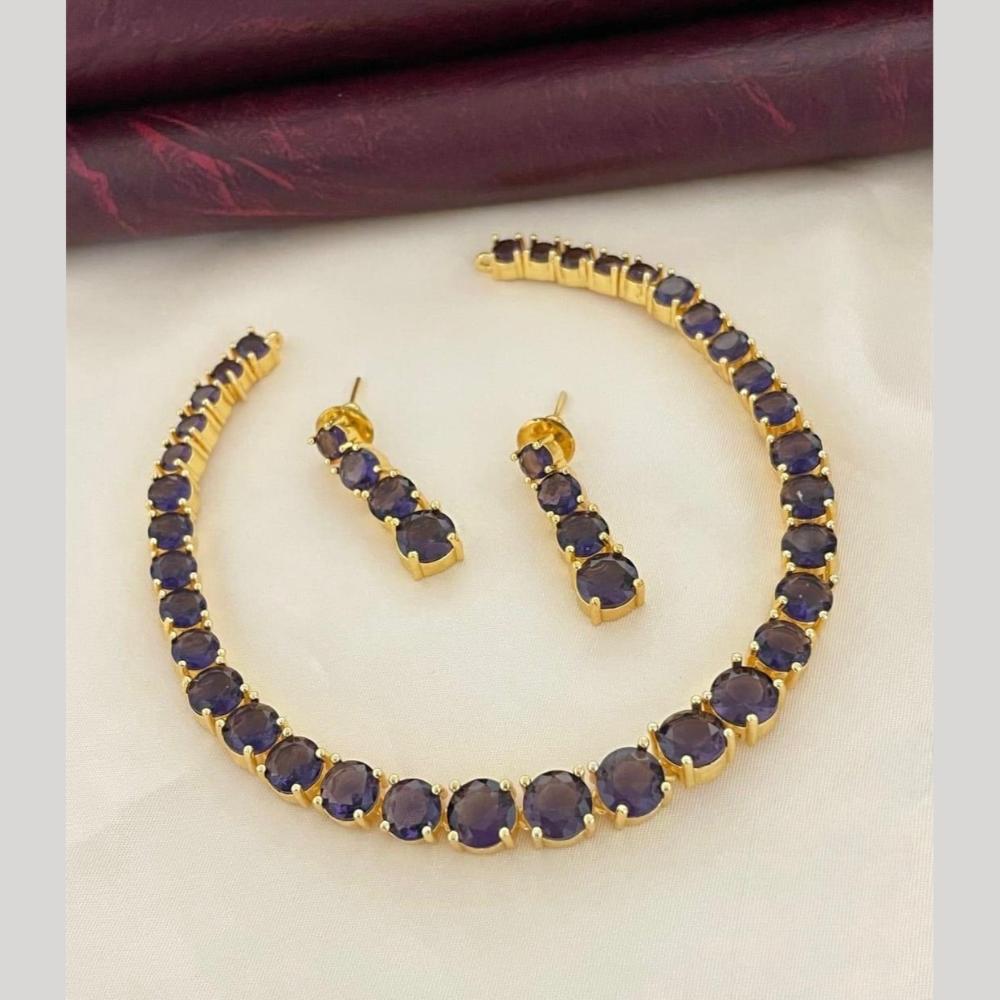 Sona Covering Classic American Diamond Designer Jewellery Necklace Set