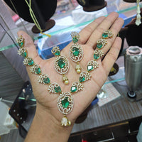Sona Covering Classic American Diamond Designer Jewellery Necklace Set