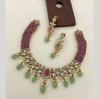 Sona Covering Classic American Diamond And Beads Necklace Set