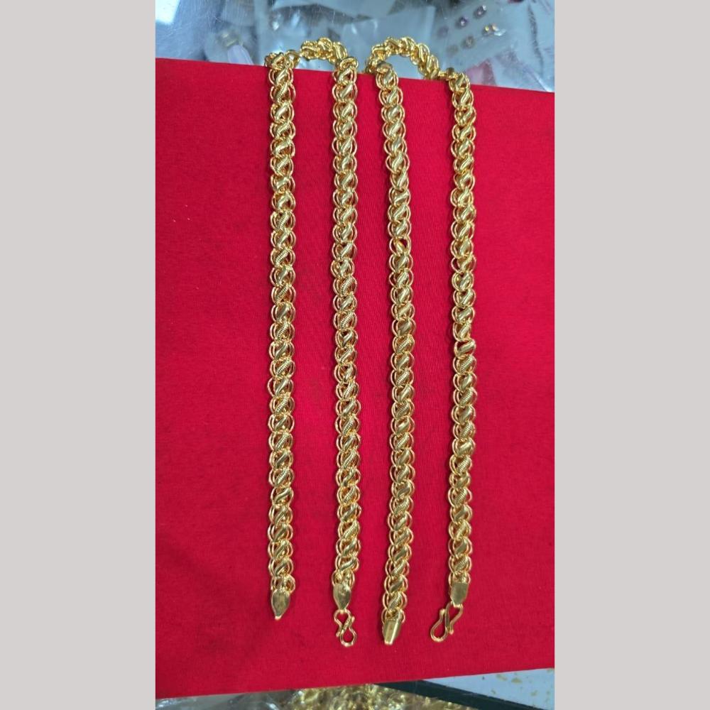 Pooja Sales Elegant Gold Plated Men's Chain