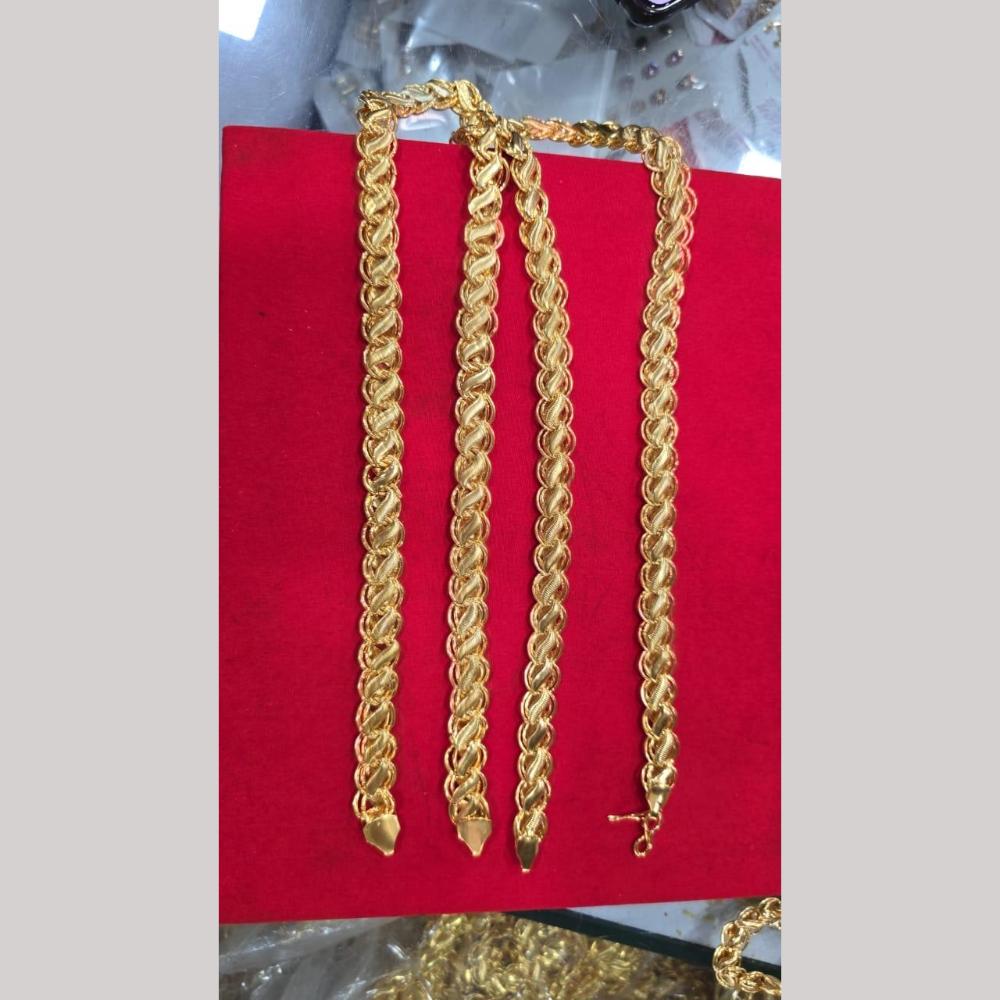 Pooja Sales Elegant Gold Plated Men's Chain