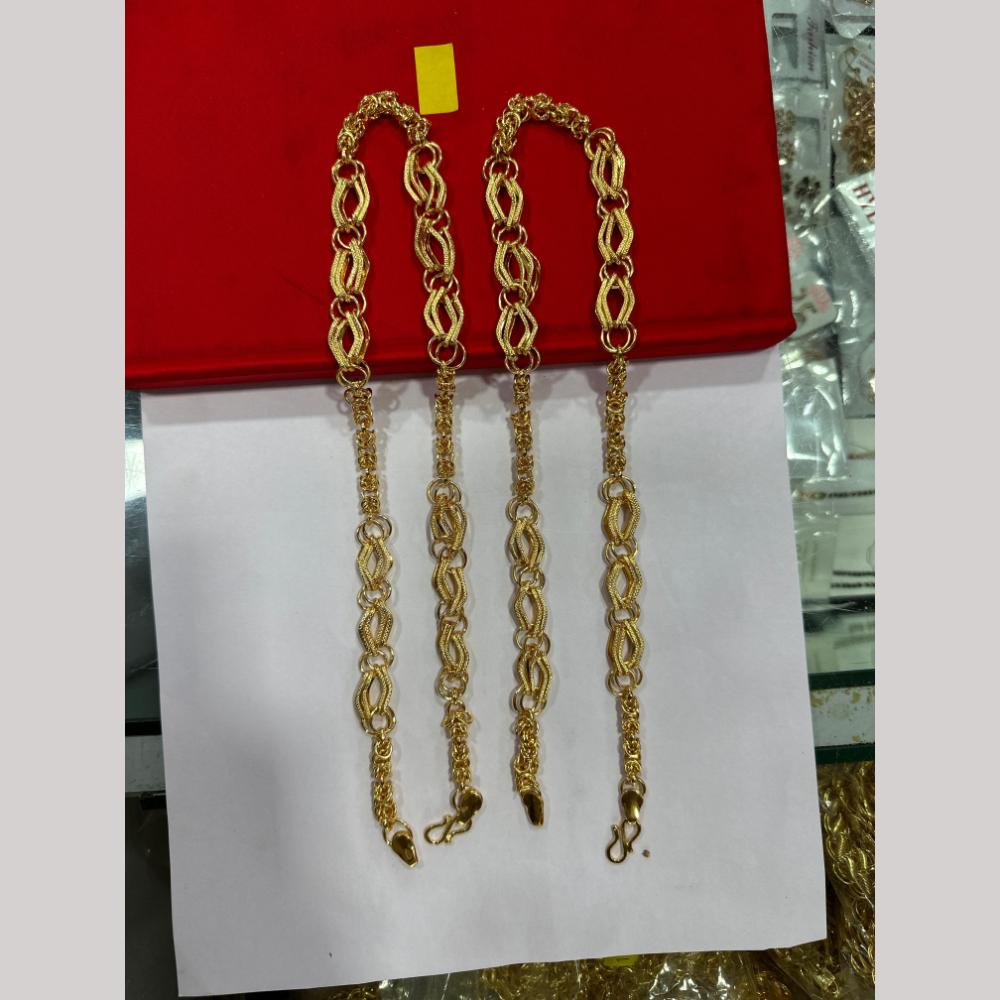 Pooja Sales Elegant Gold Plated Men's Chain
