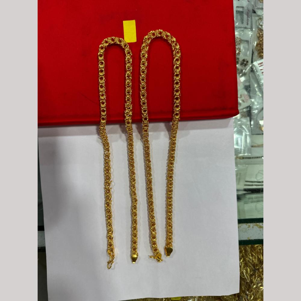 Pooja Sales Elegant Gold Plated Men's Chain