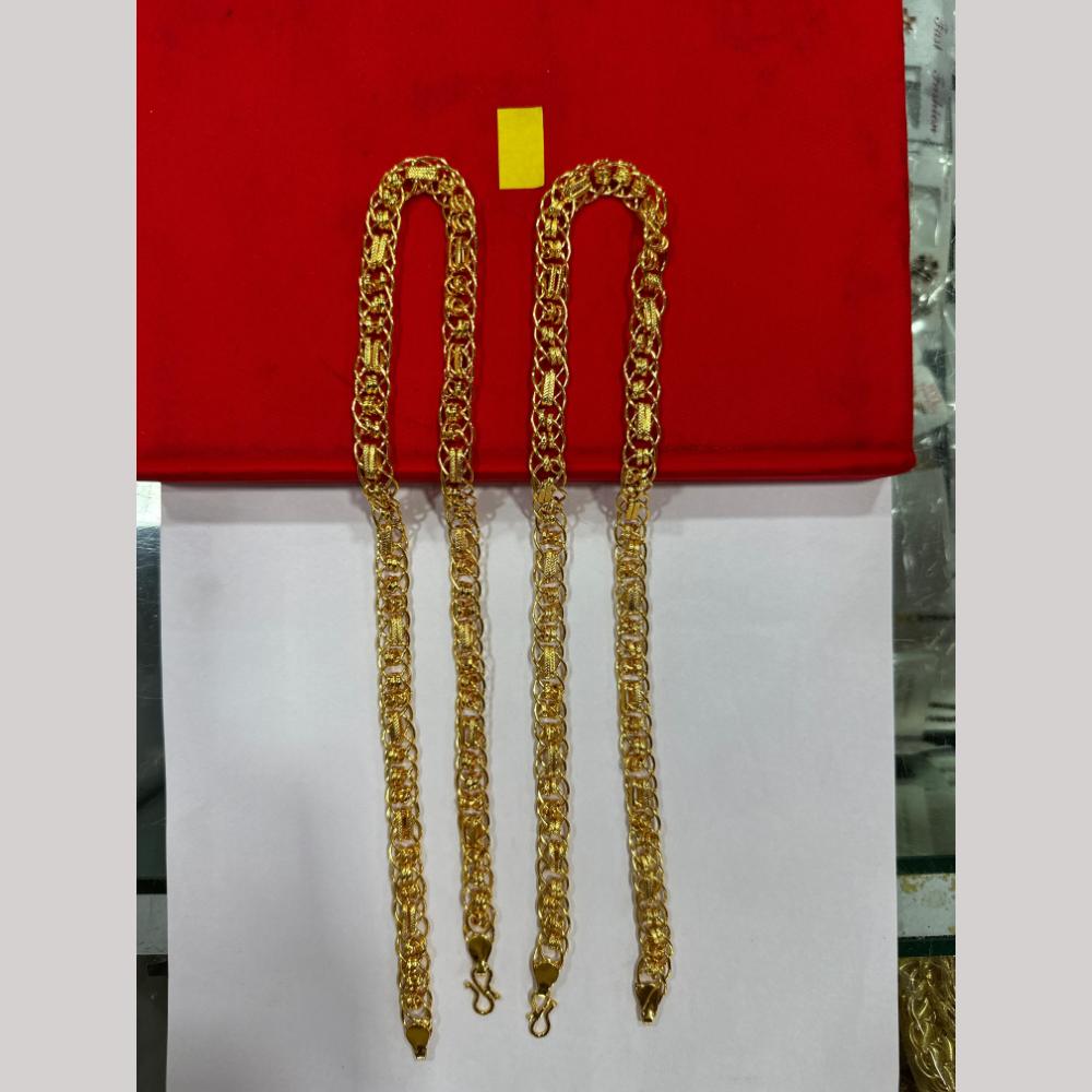 Pooja Sales Elegant Gold Plated Men's Chain
