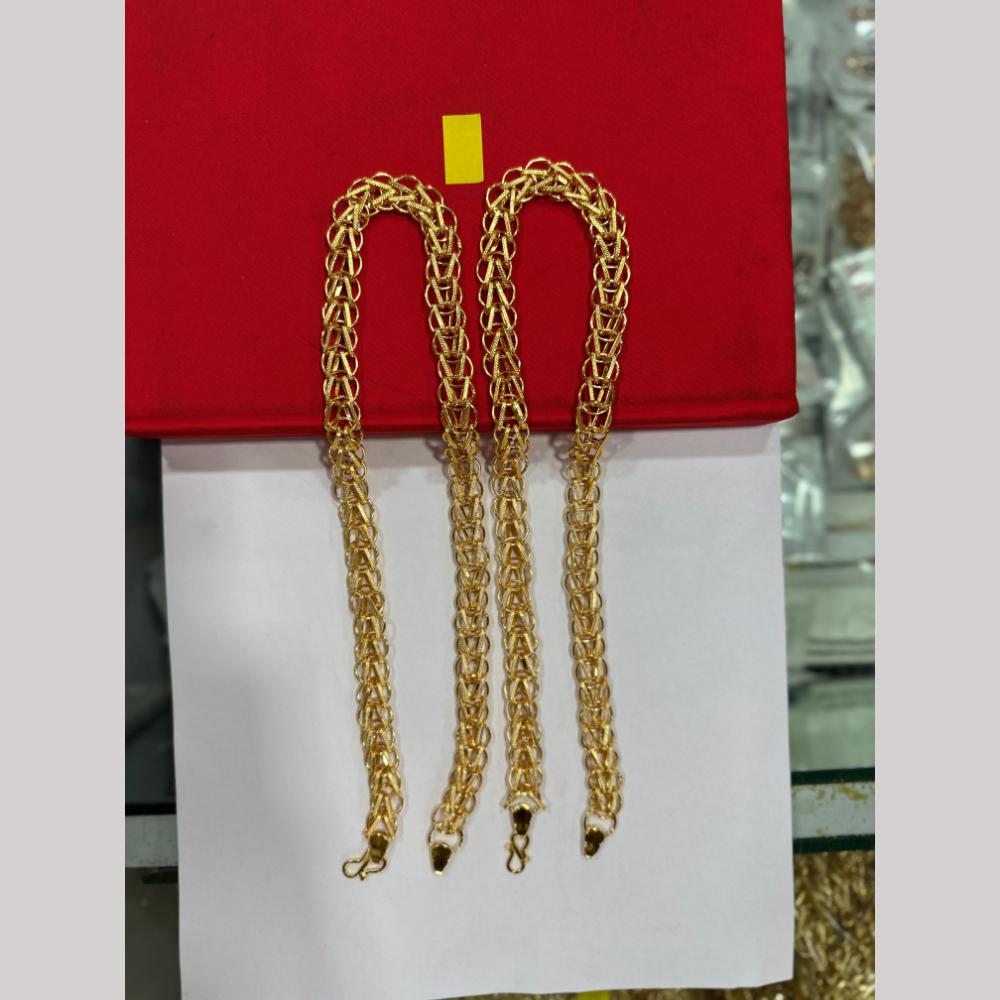 Pooja Sales Elegant Gold Plated Men's Chain