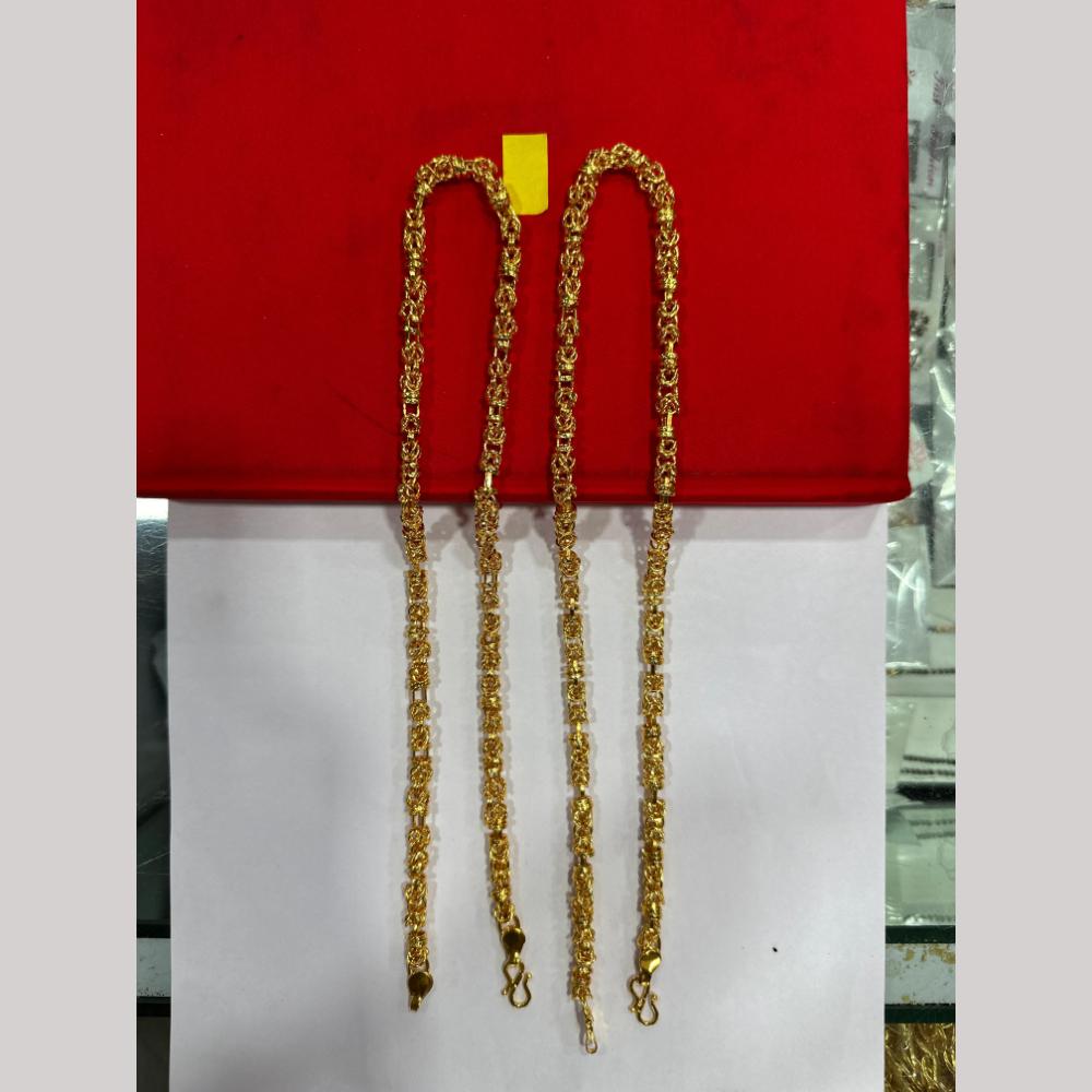 Pooja Sales Elegant Gold Plated Men's Chain