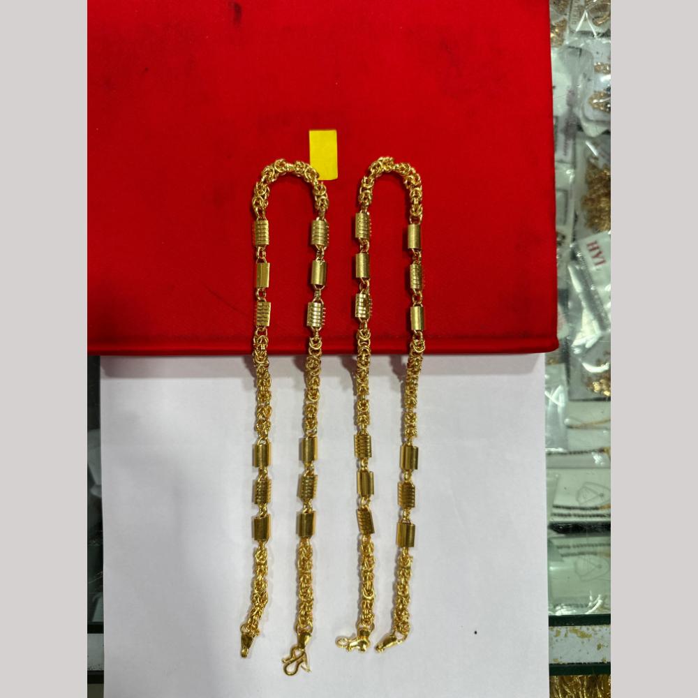 Pooja Sales Elegant Gold Plated Men's Chain