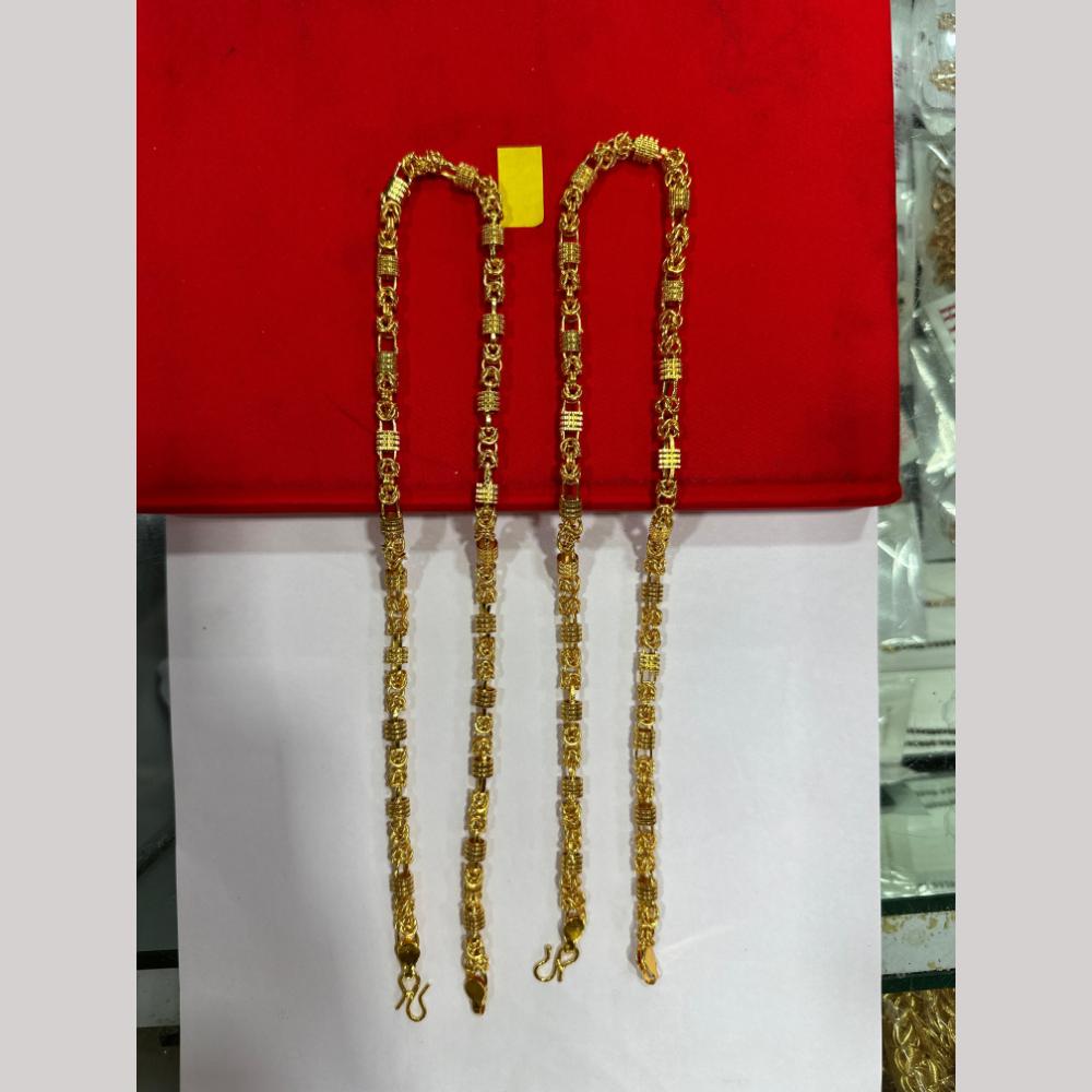 Pooja Sales Elegant Gold Plated Men's Chain