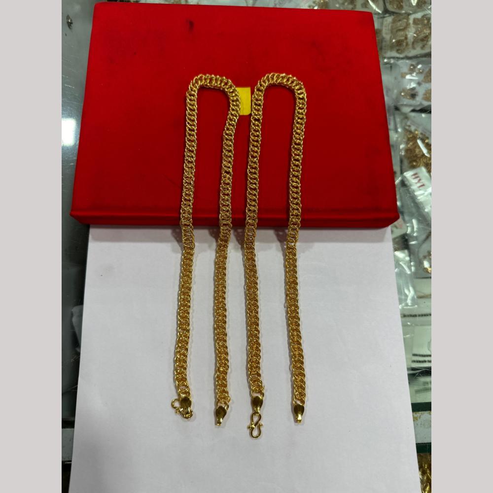 Pooja Sales Elegant Gold Plated Men's Chain