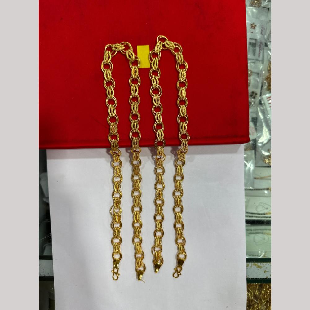 Pooja Sales Elegant Gold Plated Men's Chain